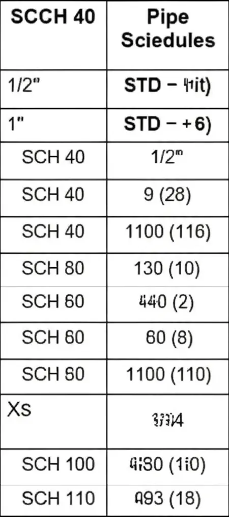 جدول کامل رده و مشخصات لوله های فولادی