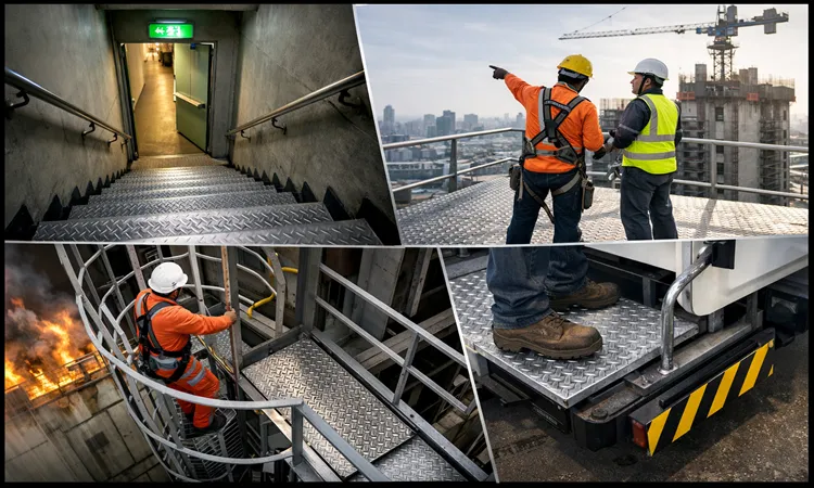 کاربردهای ورق آجدار در مهندسی عمران و ایمنی | پرگاس فلز