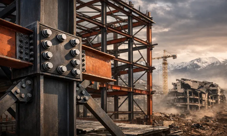 مزایای فنی اسکلت پیچ و مهره ای در مناطق زلزله خیز | پرگاس فلز