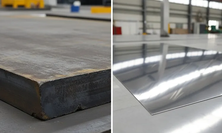 مقایسه ظاهری و فنی ورق سیاه و ورق روغنی از نظر سطح، ضخامت و کاربرد صنعتی | پرگاس فلز