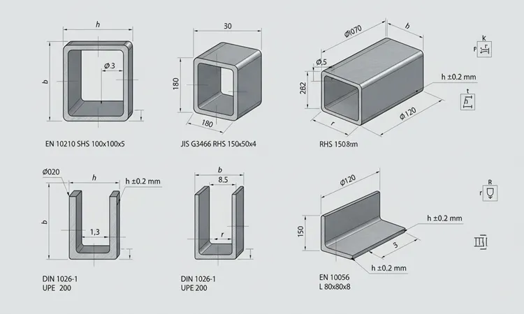 مشخصات فنی و استانداردهای انواع پروفیل آهن | پرگاس فلز