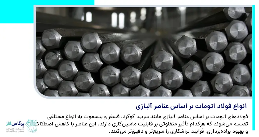 انواع فولادهای اتومات بر اساس عناصر آلیاژی