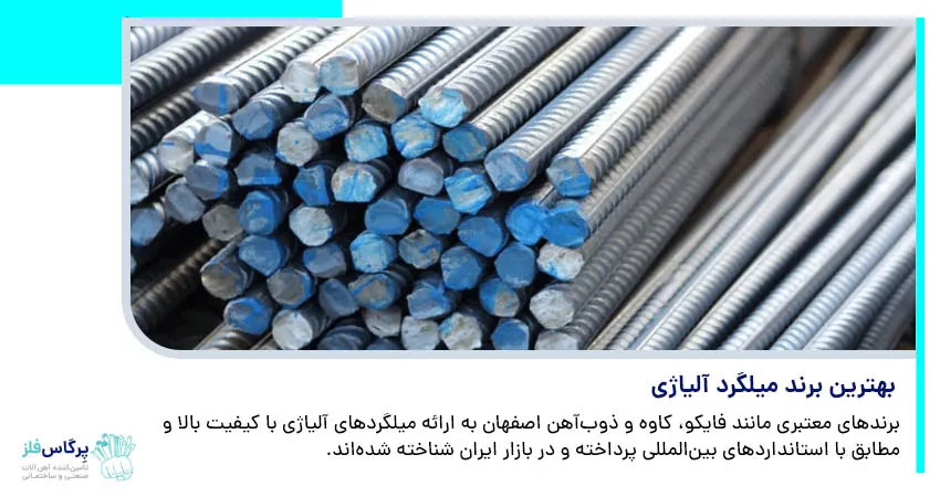 بهترین برند میلگرد آلیاژی