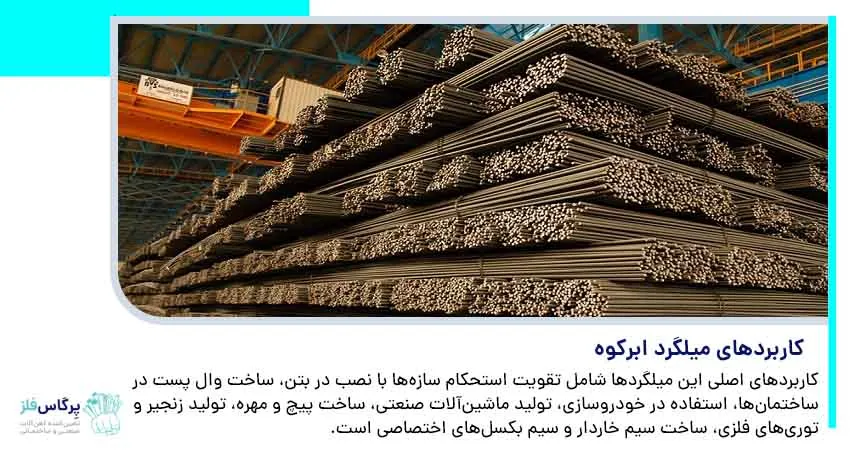 کاربرد های میلگرد ابرکوه