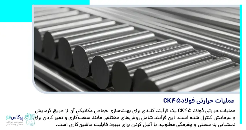 عملیات حرارتی فولاد ck45