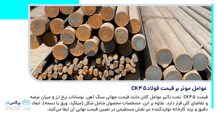 قیمت فولاد ck45