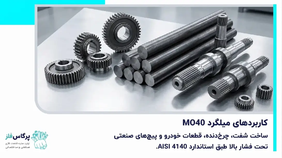 کاربرد میلگرد mo40