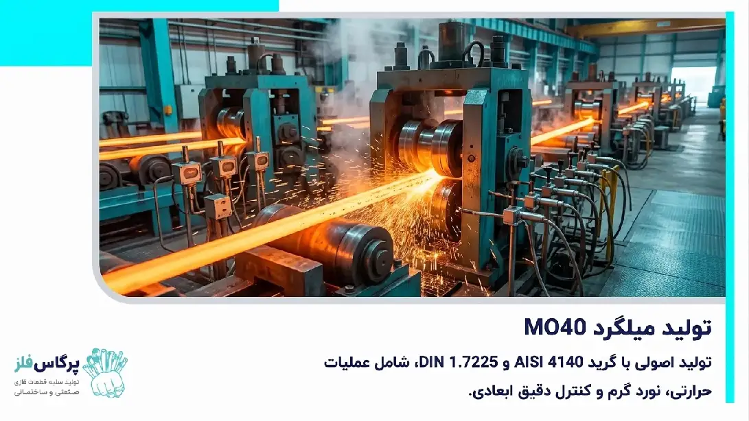 تولید میلگرد mo40